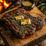 Cowboy butter rub grilled steak