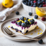 lemon blueberry cream cheese bars recipe card